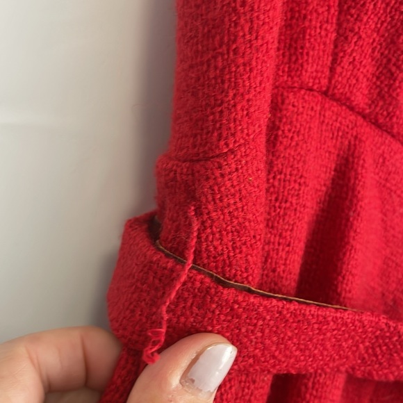 Lanz Original Vintage Wool Red Dress - Picture 4 of 9